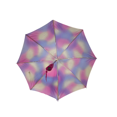 19 Inches Steel Fibreglass Windproof Pongee Colorful LED Safety Flashlight Umbrella