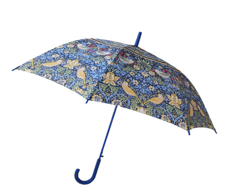 23 Inches  8 Fiberglass Ribs Hands-free Stick Umbrella With J Shape Rubber Coated Plastic Handle