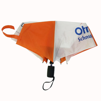Compact 3-Fold Automatic Open Manual Close Umbrella With Polyester Fabric