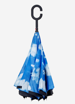 Reversible Windproof Umbrella With Rubber Handle