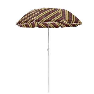 42 Inch UV Protection Metal Shaft Beach Umbrella With Silver Coating