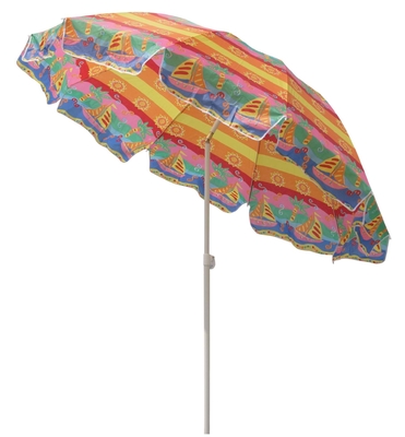 42 inches Streerable Metal Beach Umbrella With UPF 50 Protection with 210T oxford fabric