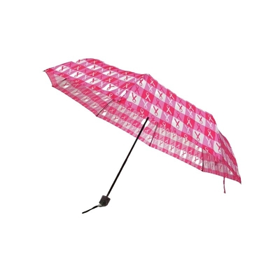 Compact Lightweight Auto Open Travel Umbrella With Durable Metal Shaft
