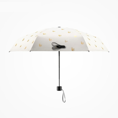 Metal Shaft Automatic Folding Travel Umbrella With Fiberglass Frame