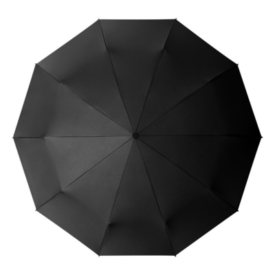 Windproof 10-Ribbed Metal Shaft Automatic Open / Close Travel Umbrella