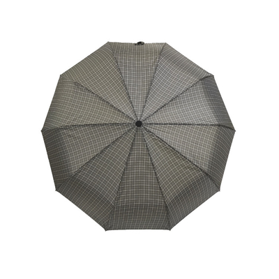 Automatic 3 Folding Travel Umbrella With Enhanced Durability From Metal Shaft And Fiberglass Frame