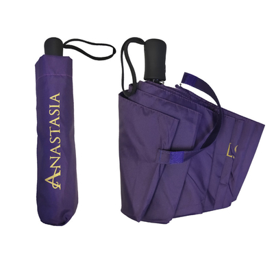 Automatic Windproof Travel Umbrella With Custom Logo Bright Digital Printing Custpomized