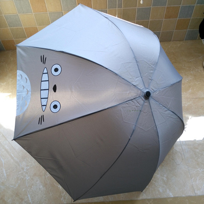 Adorable Kids Folding Umbrella With Cartoon Rubber Handle