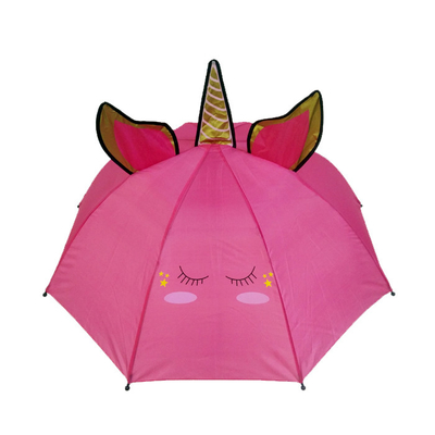 18 Inches  Compact  Animals Kids Umbrella With Customized Print Easy To Carry
