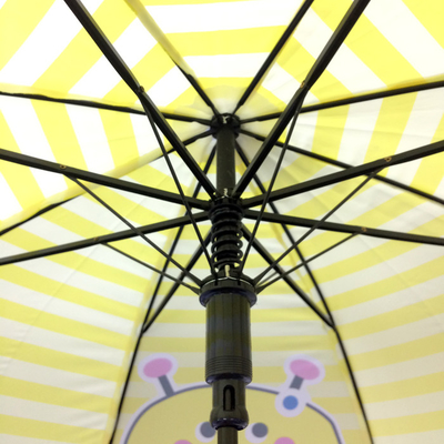 Cute Bees Compact Umbrella For Kids Chome Plated Frame Strawberry Handle Customized Logo