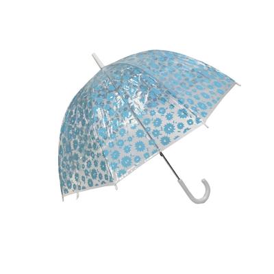 23 Inches Transparent Rain Umbrella With Customized Package And Fiberglass Shaft