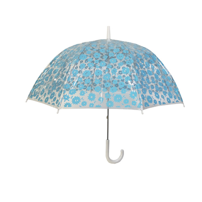 23 Inches Transparent Rain Umbrella With Customized Package And Fiberglass Shaft