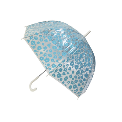23 Inches Transparent Rain Umbrella With Customized Package And Fiberglass Shaft