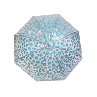 23 Inches Transparent Rain Umbrella With Customized Package And Fiberglass Shaft