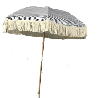 Fabric UV Beach Umbrella Sun Shelter 210T Oxford Cloth With Silver Coating Acceptable Logo