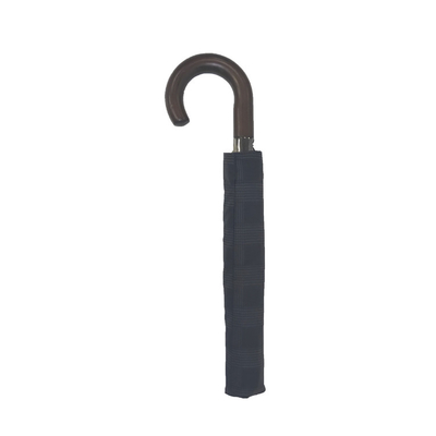 23 Inch 2 Fold Automatic Umbrella With Wood Handle