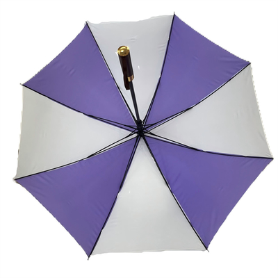 27 Inches 190T Pongee Fabric Super Windproof Golf Umbrellas with Fiberglass Frame and EVA Handle