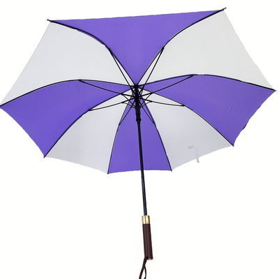 27 Inches 190T Pongee Fabric Super Windproof Golf Umbrellas with Fiberglass Frame and EVA Handle