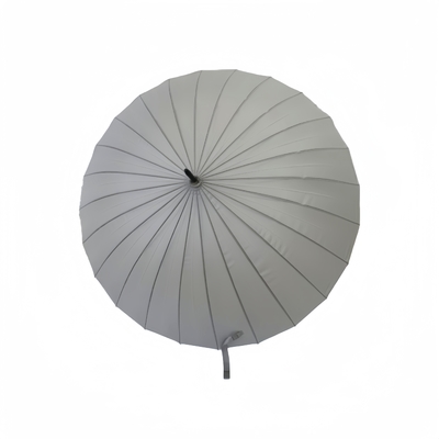 23inches Super Windproof Wooden Handle Umbrella With 190T Pongee Fabric 24 Ribs And 104cm Open Diameter