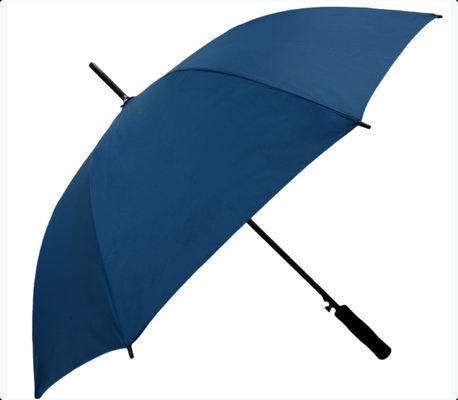 Auto Open And Manual Close Full Fiberglass Frame Golf Umbrellas With A Transparence Windows