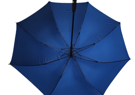 190T Pongee Fabric Golf Umbrellas with Silver Coating ，Metal Ribs and Fiberglass Frame