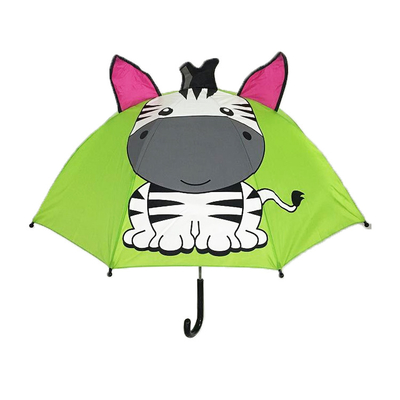 15 Inch Cartoon auto open manual close Children'S Umbrella With Animal Ears