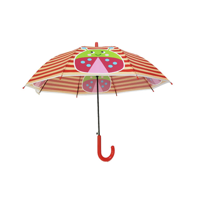 Customized Cartoon Design Kids Compact Umbrella POE Fabric Insect Printing