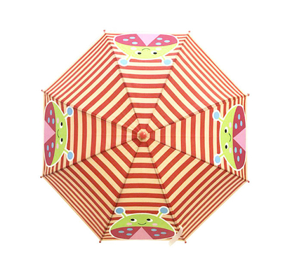 Customized Cartoon Design Kids Compact Umbrella POE Fabric Insect Printing