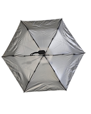 5-Fold Compact Golf Umbrella 19 Inch UV50+ Silver-Coated
