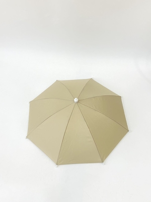 Hands-Free Head Umbrella 14 Inches Waterproof Pongee Fabric