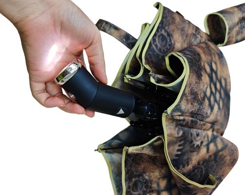 LED Lighted Auto Open/Close Safety Umbrella with Reflective Strip for Night Visibility