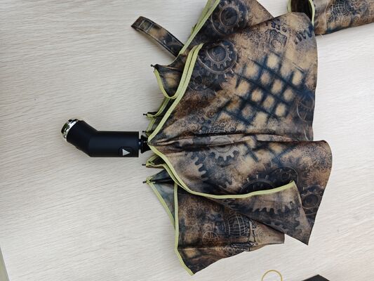 LED Lighted Auto Open/Close Safety Umbrella with Reflective Strip for Night Visibility