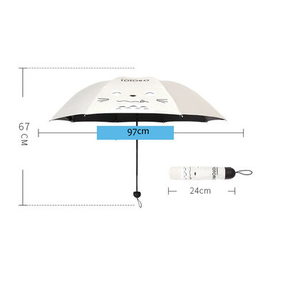 Umbrella Ribs 8 Folding Umbrella Durable Compact Portable Rain Sun Protection Lightweight Travel Umbrella Suitable for Outdoor