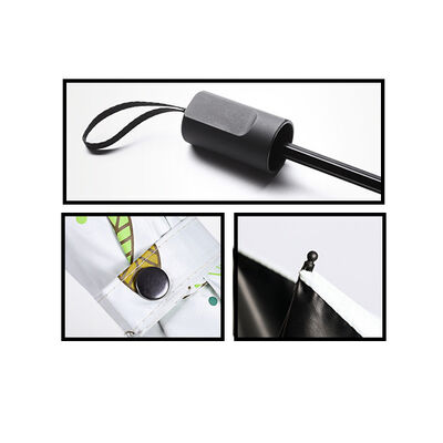 8 Ribs Compact Folding Umbrella with Auto Open Close and Self Fabric Pouch for Lightweight Rain Protection