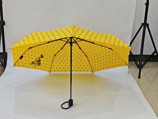 105cm Open Diameter Automatic Travel Umbrella with Rubber Coating Handle and 26CM Folded Length for Easy Portability