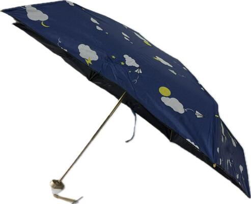 Classic Windproof 5-Fold Manual Umbrella, Black Coated Canopy, Business Gift with Custom Printing