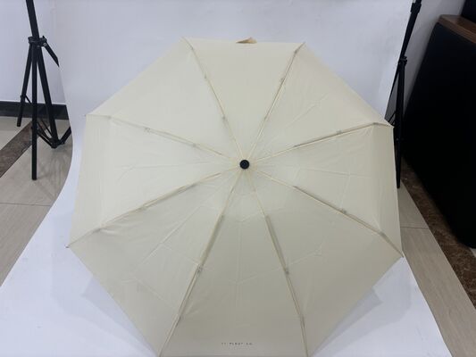 Custom Print Mini Pocket Aluminum Bone 4 Fold 8K Umbrella with Auto Open Close Button Non Slip Grip