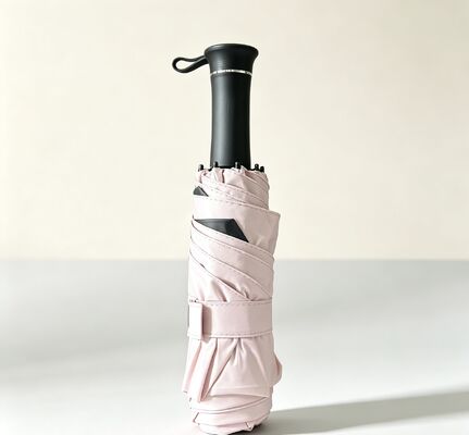 Manual Open Auto Close Windproof Folding Umbrella with Titanium Silver Coating and 8 Ribs for Car or Golf