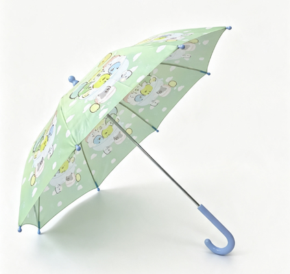 Cute Cartoon Kids Straight Umbrella Safe Round Tips Waterproof Children Rain Parasol for Boys Girls Outdoor Use