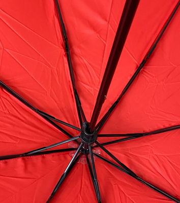 Custom Printed Red Foldable Umbrella 8 Ribs Waterproof Sun Protection Business Commute Gift Umbrella