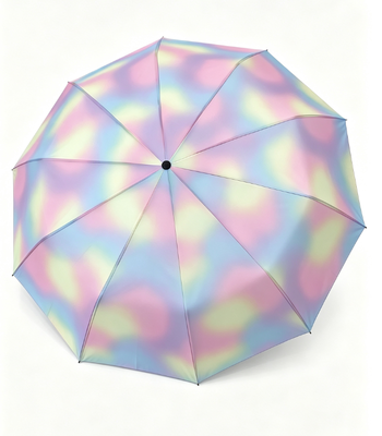 Fully Automatic Foldable Umbrella Reinforced Anti-Inversion Ribs UPF50 UV Protection 3-Fold Travel