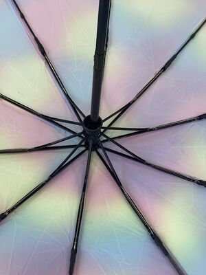 Fully Automatic Foldable Umbrella Reinforced Anti-Inversion Ribs UPF50 UV Protection 3-Fold Travel