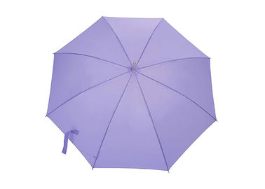 Purple Aluminum Shaft 23 Inch Umbrella Auto Open Simple Light J Shape Handle