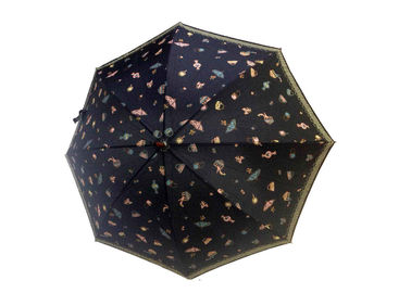 14mm Shaft Wooden Handle Umbrella 8 Panels Heat Transfer Customized Design