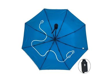 3 Folding Promotional Golf Umbrellas Metal Shaft Double Layer Cover Auto Open Closed