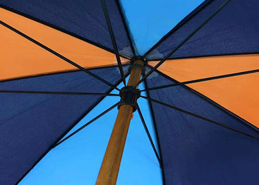 Customized Wooden Hook Handle Umbrella , Long Stick Umbrella Wooden Curved Handle