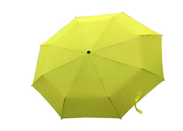 Yellow Ladies Self Folding Umbrella , Fold Away Umbrella Manual Open Close