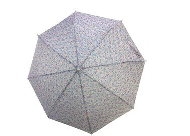 Polyester / Pongee Fabric Mini Folding Umbrella , Self Folding Umbrella