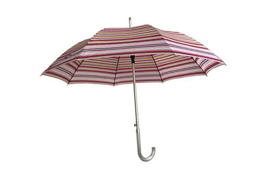 Colorful Aluminum Striped Kids Rain Umbrella , Portable Umbrella For Rain And Wind