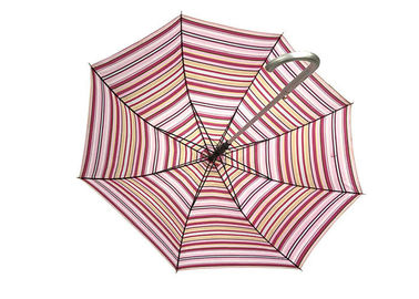 Colorful Aluminum Striped Kids Rain Umbrella , Portable Umbrella For Rain And Wind